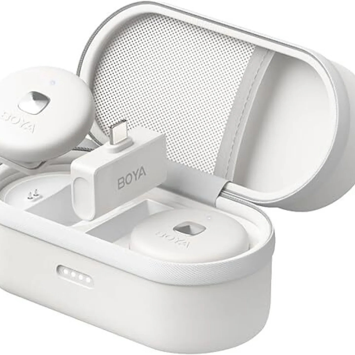 Boya Omic-U White Micrófono doble inalámbrico  Caja Carga USB-C 2