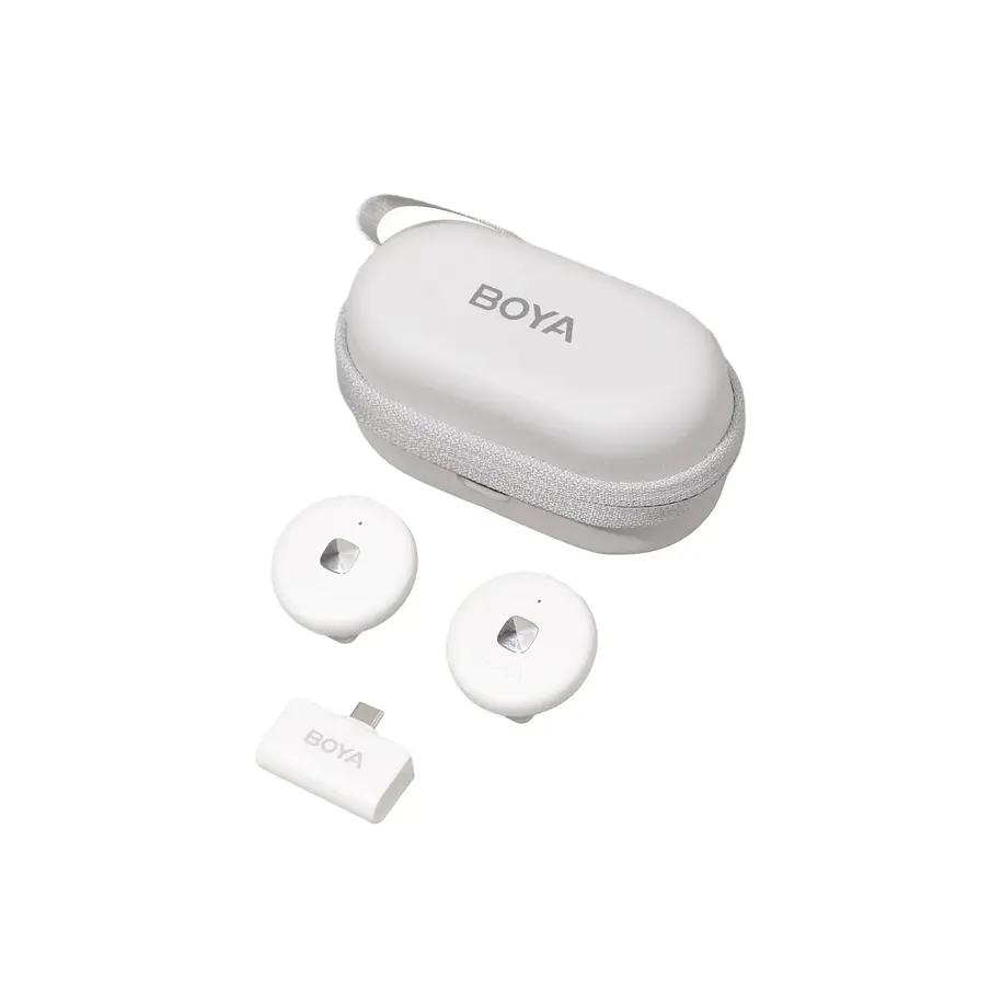 Boya Omic-U White Micrófono doble inalámbrico  Caja Carga USB-C 5