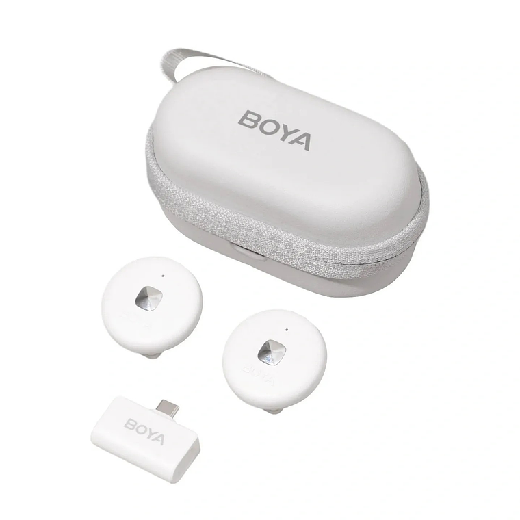 Boya Omic-U White Micrófono doble inalámbrico  Caja Carga USB-C 5