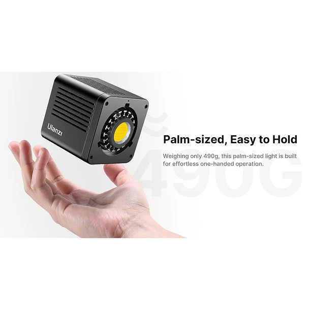 Ulanzi 40W PRO L023 Led Ultra Compacto y Potente Con Reflector,  Difusor y Fuente de Poder L075 23