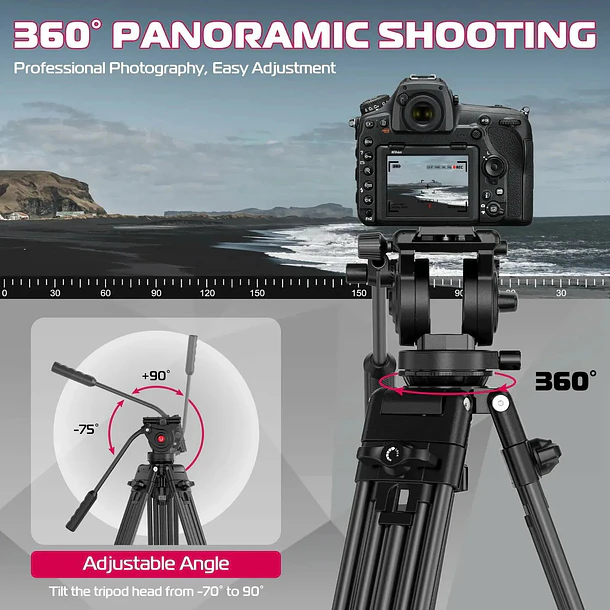 Ulanzi MT-81 Trípode de Video Con Equilibrio de Cabezal 2