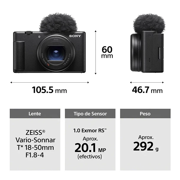 Sony Cámara vlogging ZV-1 II de lente Fijo - ZV-1M2/BQ UC2 2