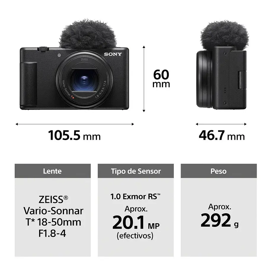 Sony Cámara vlogging ZV-1 II de lente Fijo - ZV-1M2/BQ UC2 2