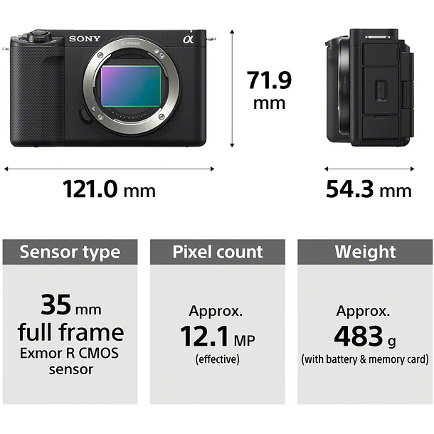 Sony ZV-E1 Cámara Vlogging Mirrorless – ZV-E1/BQ 9