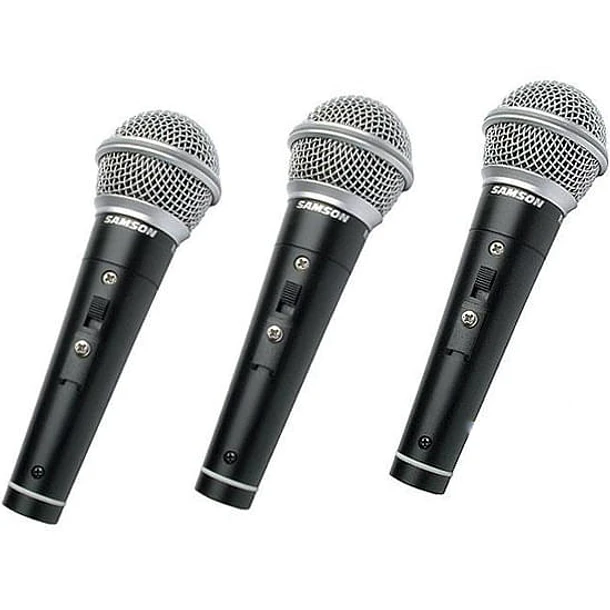 Samson R21s Set 3 Pack Microfono Dinamicos C/Switch Samson 1