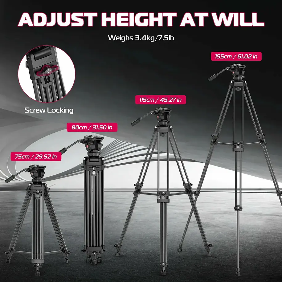 Ulanzi MT-81 Trípode de Video Con Equilibrio de Cabezal 5