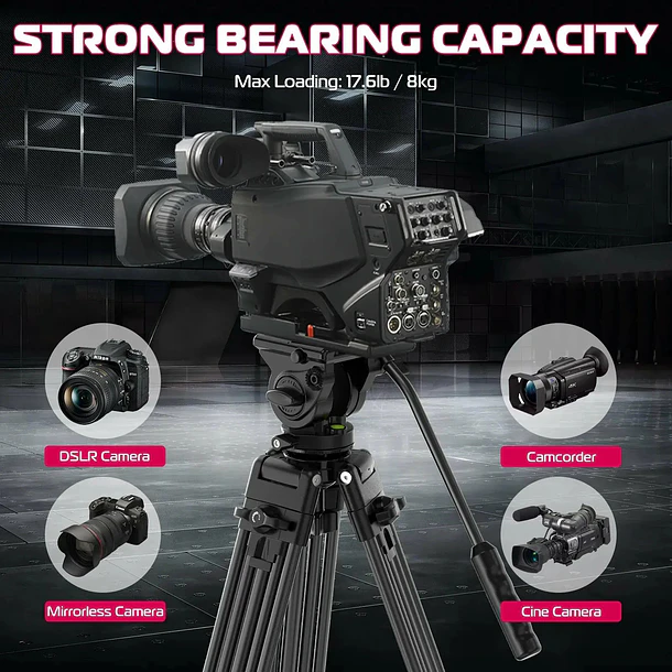 Ulanzi MT-81 Trípode de Video Con Equilibrio de Cabezal 6