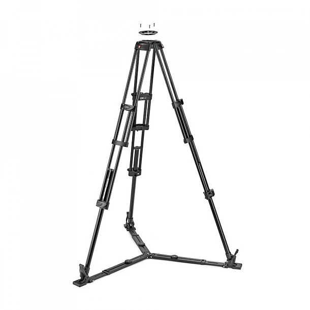 Manfrotto Kit Video : Cabezal 504hdx + Trípode Alu Twin Ground Spreader O Middle Spreader 2
