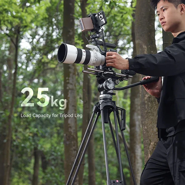 Ulanzi Video Fast de Fibra de Carbono Trípode Profesional Avanzado Para Video y Cine T046 11