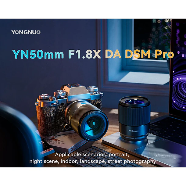 Yongnuo Lente Para Fujifilm YN 50mm f/1.8 DA DSM PRO 7