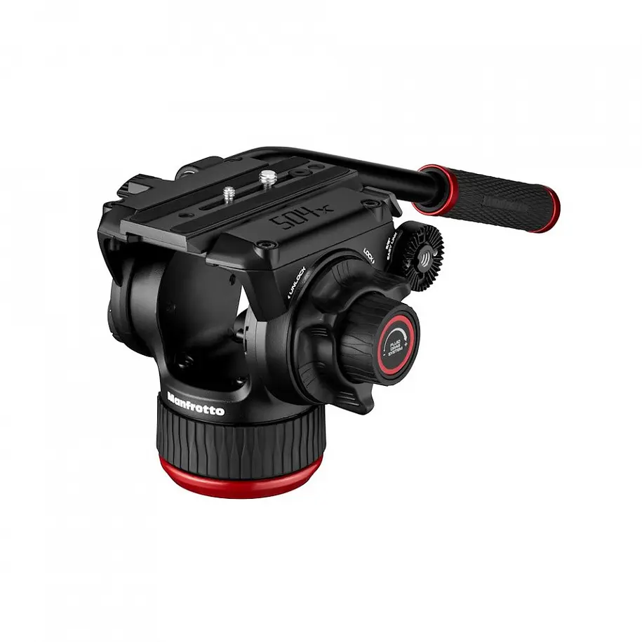 Manfrotto Kit Video : Cabezal 504hdx + Trípode Alu Twin Ground Spreader O Middle Spreader 8
