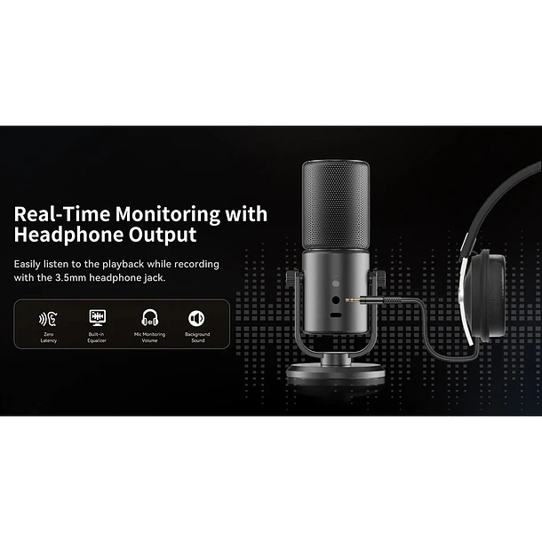 Ulanzi Micrófono Condensador Con Control de Tono Conector USB  3335 14