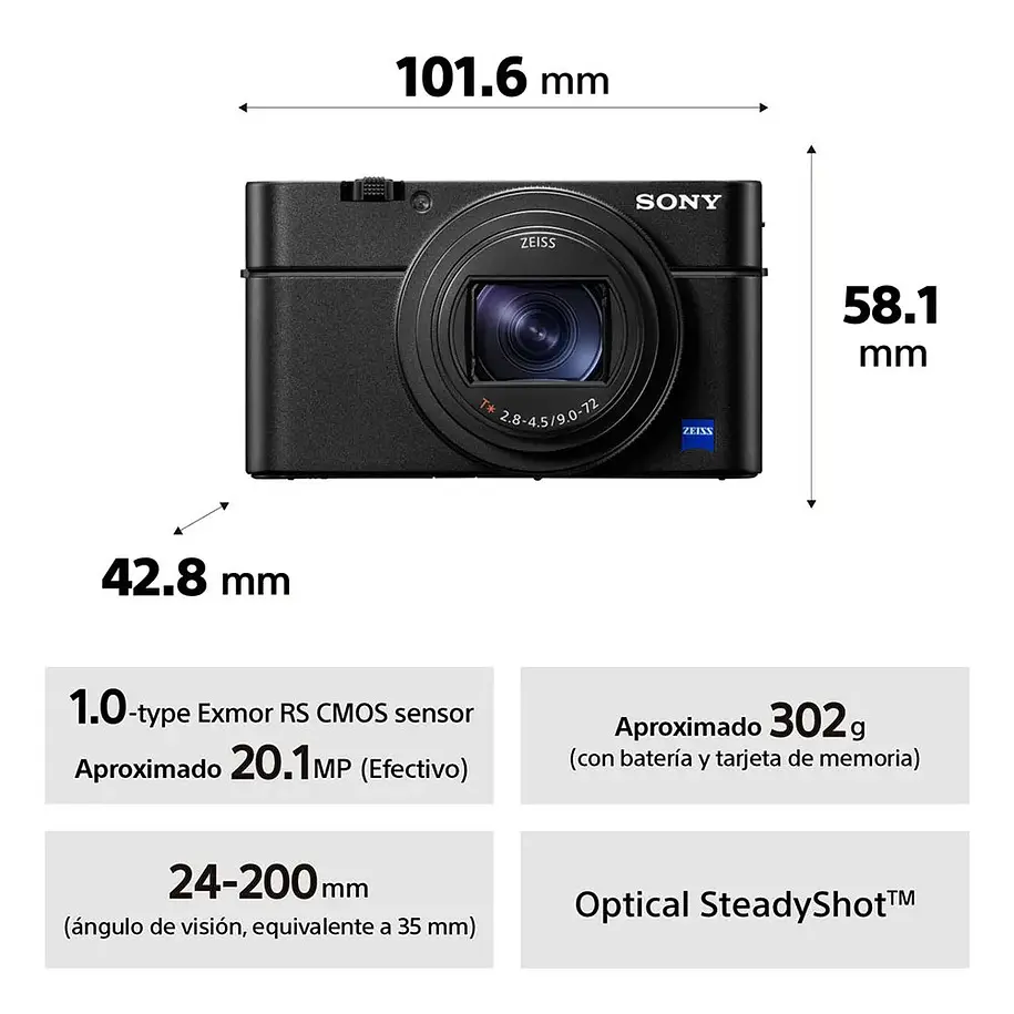 Sony Cámara compacta RX100 VII AF sin igual - DSC-RX100M7.SOLA 9