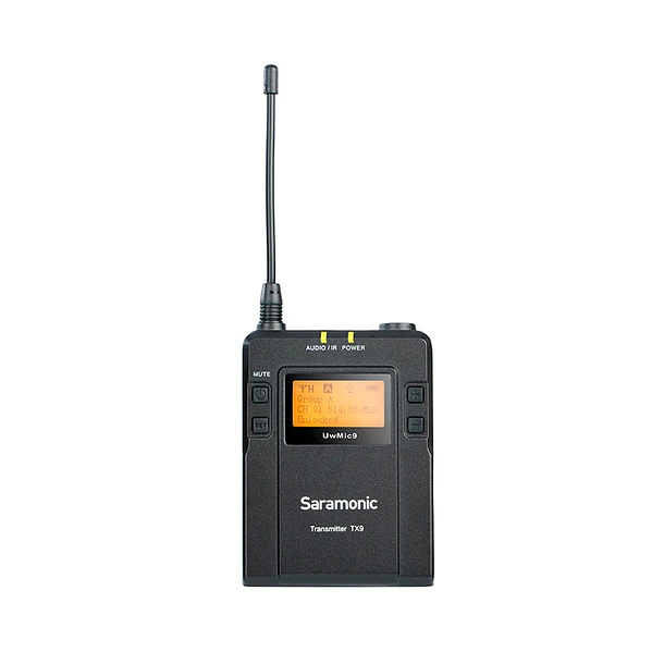 Saramonic UwMic9 TX9 Transmisor de cuerpo inalámbrico digital UHF Saramonic TX9 de 96 canales con micrófono de solapa 1