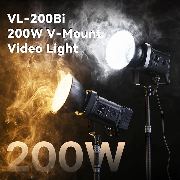 Ulanzi VL-200Bi Led Bicolor 200W Con Fuente de Poder P016 6