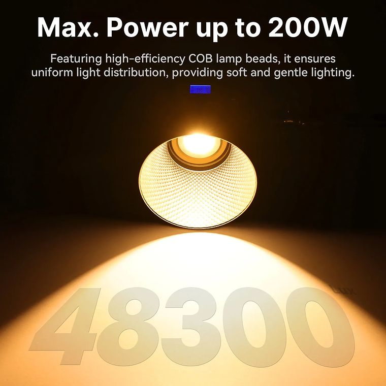 Ulanzi VL-200Bi Led Bicolor 200W Con Fuente de Poder P016 7