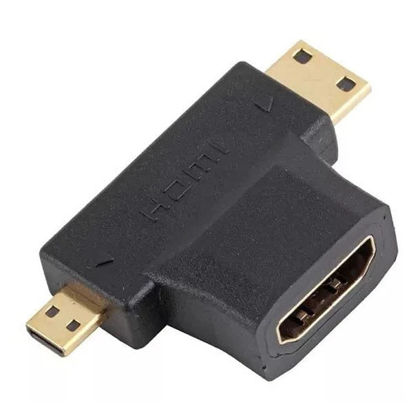 Ulink Adaptador HDMI mini / micro HDMI 1080p macho a HDMI hembra 1