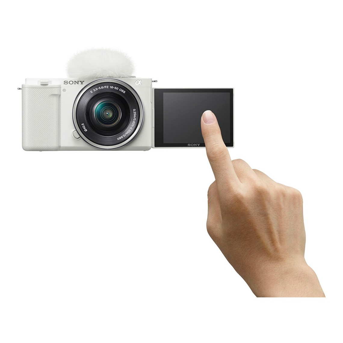 Sony ZV-E10L Cámara digital con lente intercambiable para vloggers Lente de 16-50mm (blanca) 12