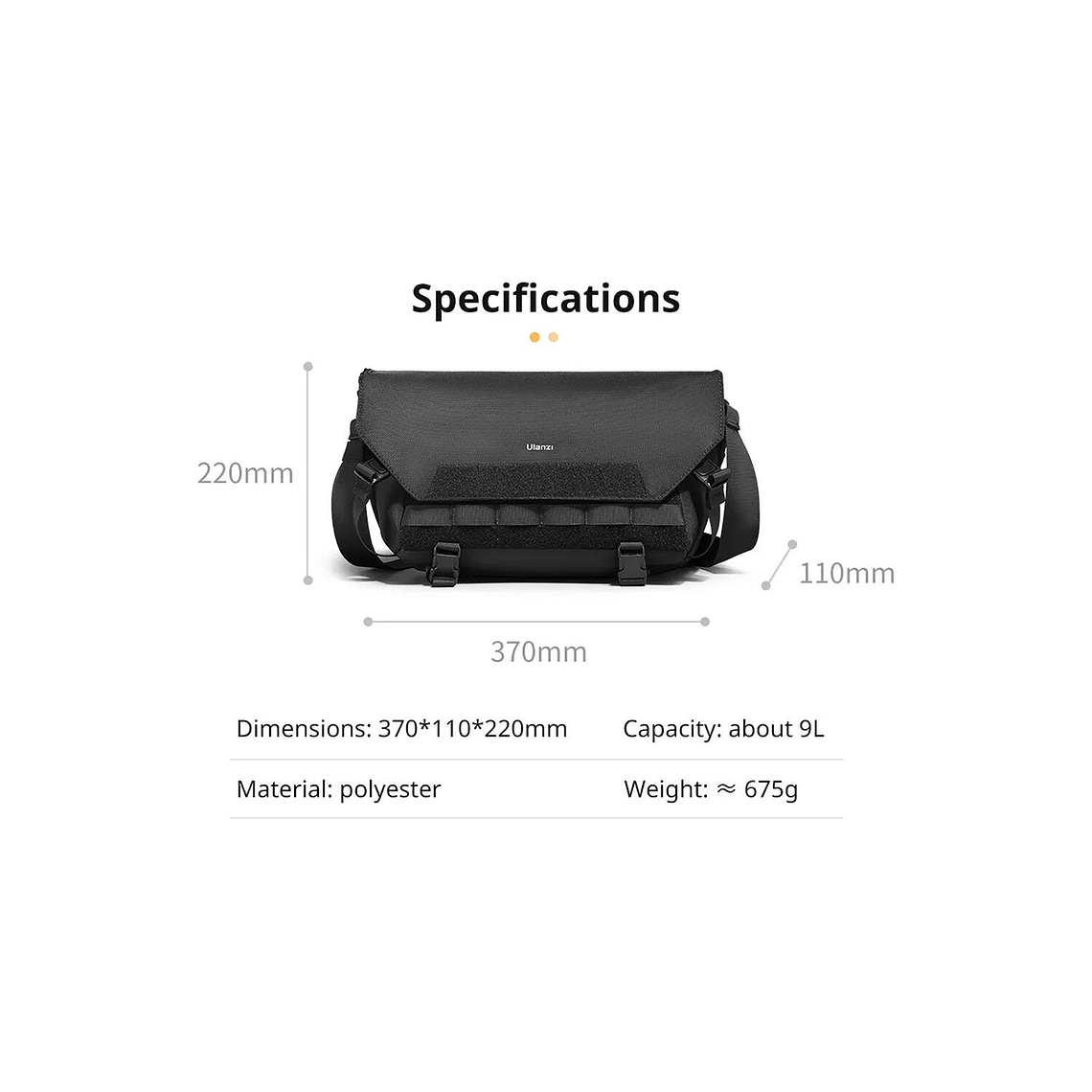 Ulanzi BC08 Tactical Shoulder Bag Bolso Para Equipos Audiovisuales B010 7