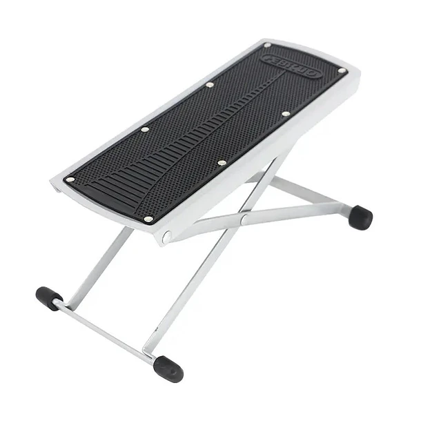 Hebikuo Taburete De Pie Para Guitarra Ajustable Color Aluminio 1