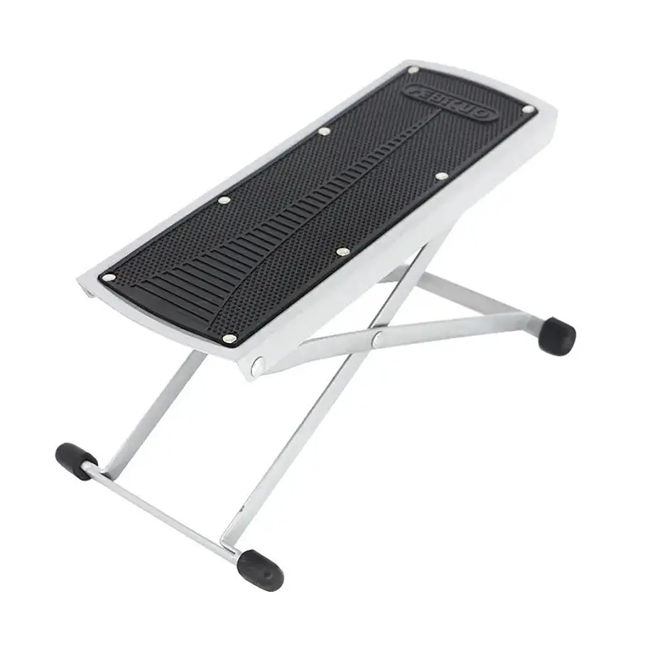Hebikuo Taburete De Pie Para Guitarra Ajustable Color Aluminio 1