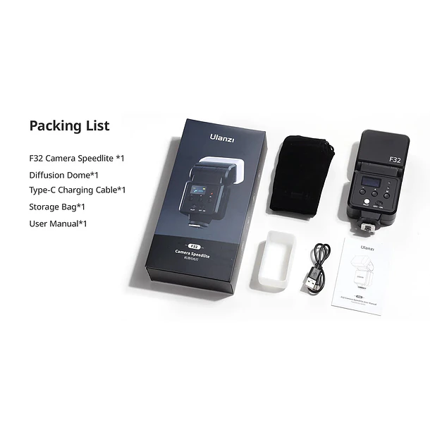 Ulanzi Flash F32 Con Contacto Central Con Batería Recargable L060GBB1 2