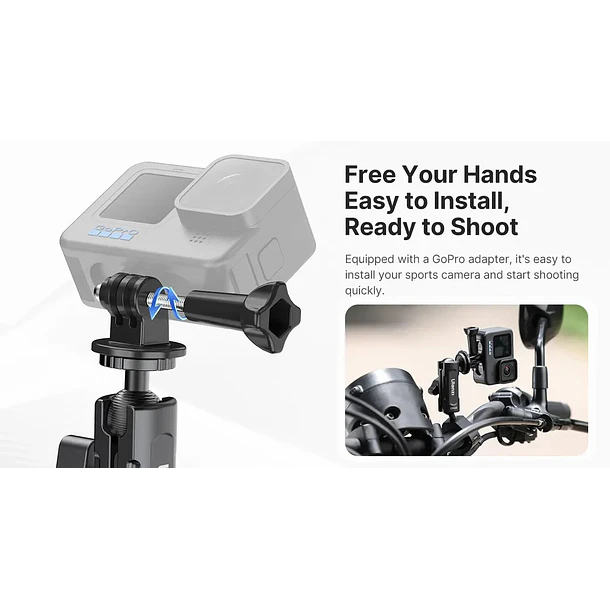 Ulanzi CM025 Soporte Abrazadera Para Bicicleta/Motocicleta Compatible GoPro/Insta360 C018GBB1 4