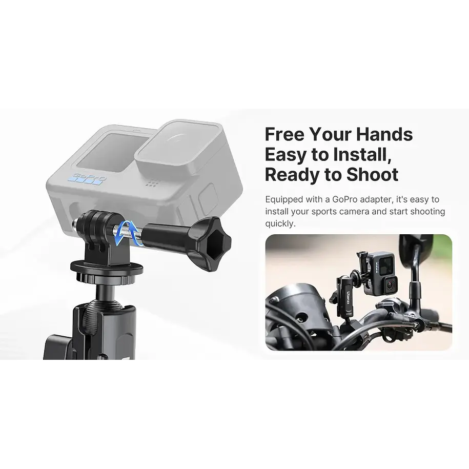 Ulanzi CM025 Soporte Abrazadera Para Bicicleta/Motocicleta Compatible GoPro/Insta360 C018GBB1 4