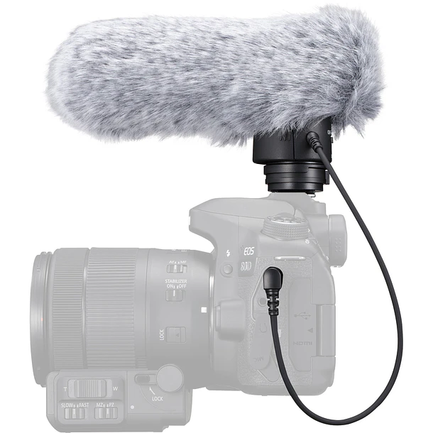 Canon Micrófono Direccional DM-E1 Con Cable 3.5mm Para Cámaras 4