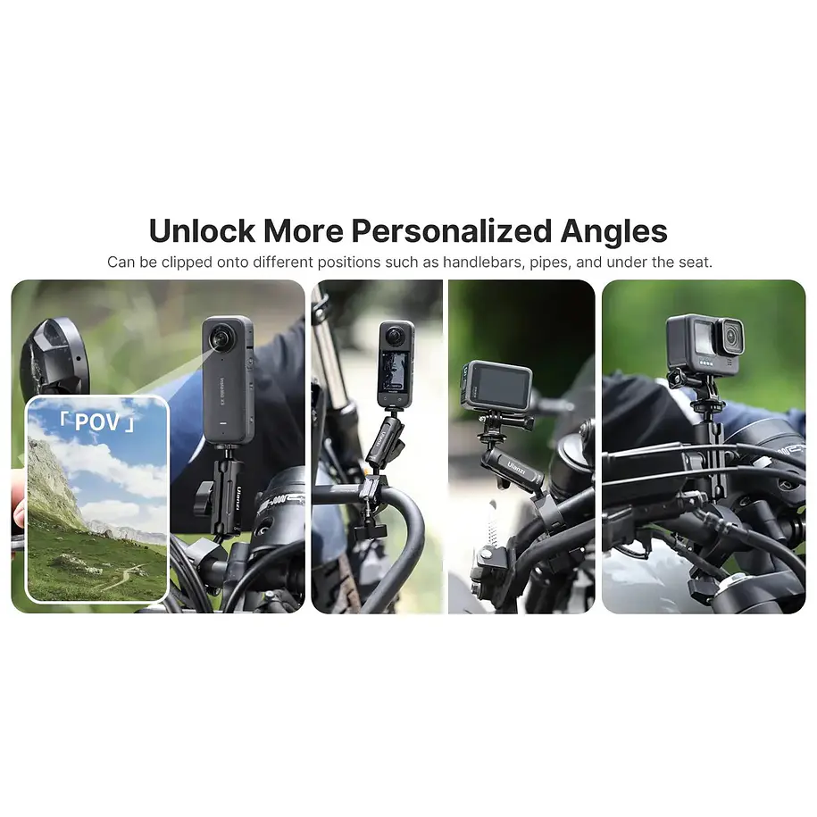 Ulanzi CM025 Soporte Abrazadera Para Bicicleta/Motocicleta Compatible GoPro/Insta360 C018GBB1 6