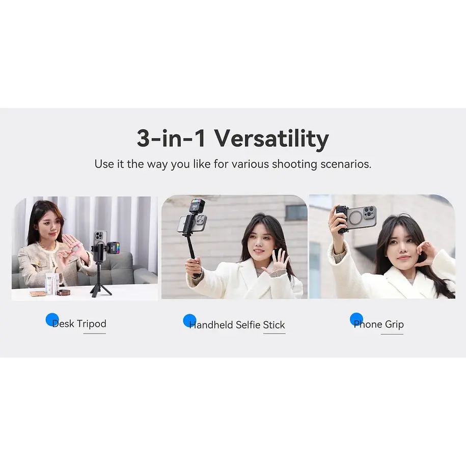 Ulanzi JJ02 Trípode y Empuñadura Multifuncional Para Teléfonos Con Control Remoto  M004 10