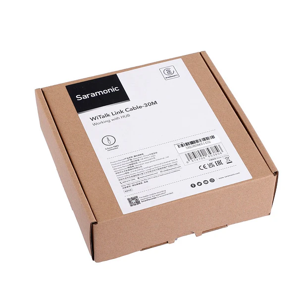 Saramonic Cable de enlace WiTalk-Link de 98,5 pies (30 m) para 2 estaciones base WiTalk Hub 8