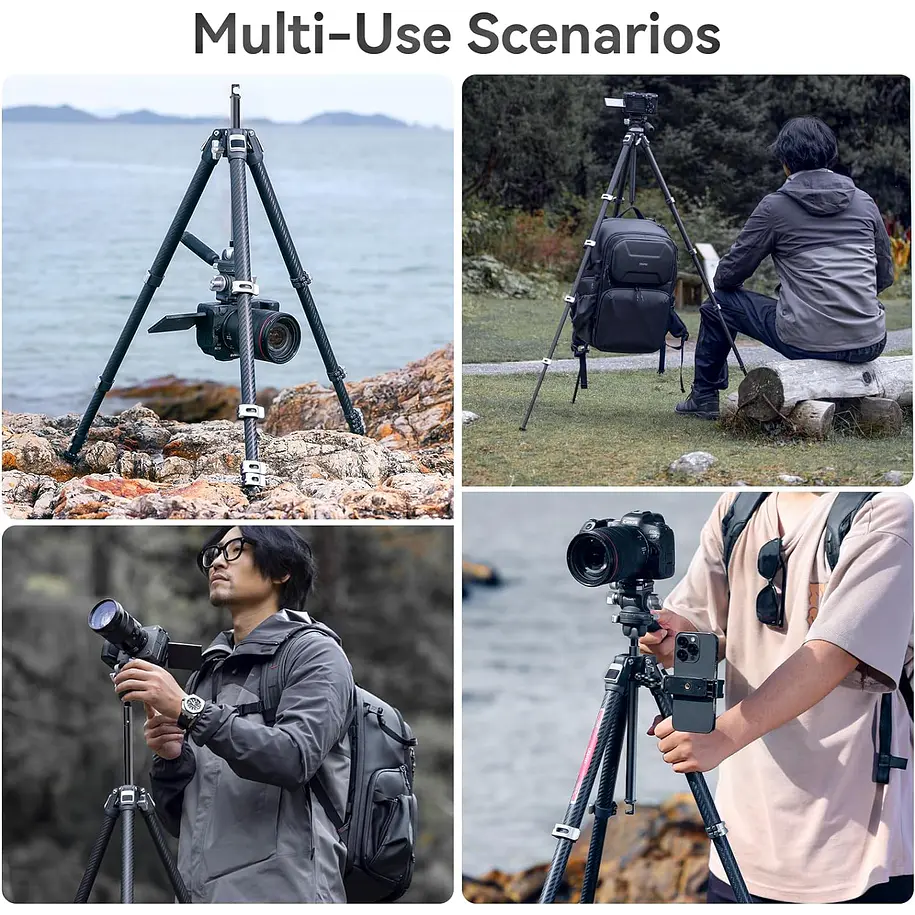 Ulanzi TT09 Videogo Trípode Fibra de Carbono Para Video Con Montura Arca-Swiss 9