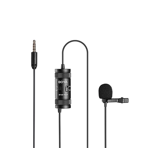 Boya BY-M1 Pro II Micrófono Lavalier con Salida de Audífonos No Usa Batería 1