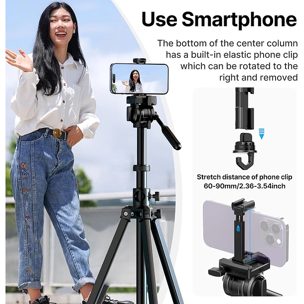 Ulanzi MT-65 Trípode Video Horizontal y Vertical, Galleta Tipo Arca y Control Remoto 6