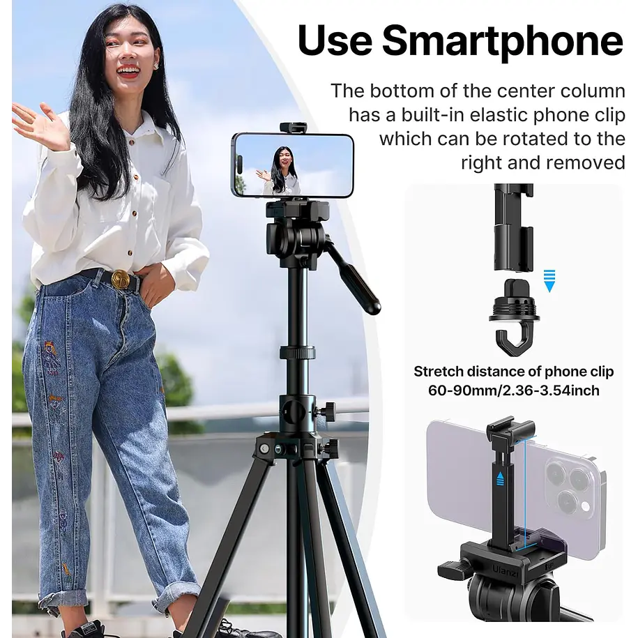 Ulanzi MT-65 Trípode Video Horizontal y Vertical, Galleta Tipo Arca y Control Remoto 6