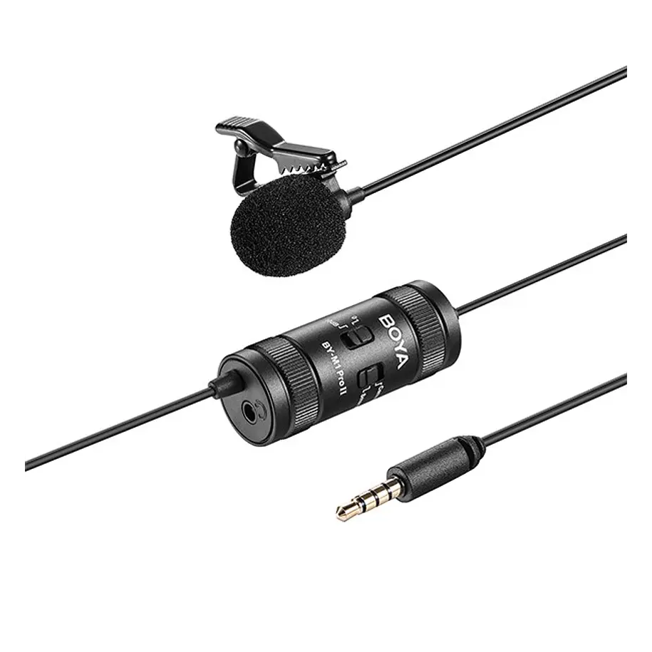 Boya BY-M1 Pro II Micrófono Lavalier con Salida de Audífonos No Usa Batería 2
