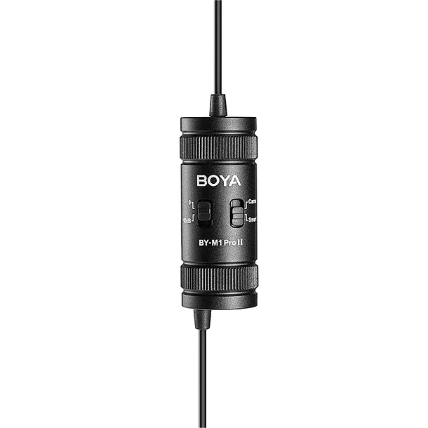 Boya BY-M1 Pro II Micrófono Lavalier con Salida de Audífonos No Usa Batería 3