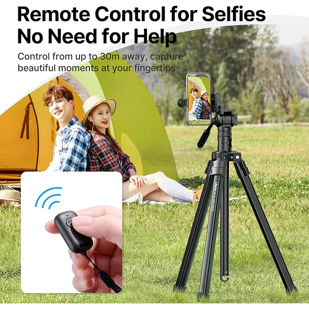 Ulanzi MT-65 Trípode Video Horizontal y Vertical, Galleta Tipo Arca y Control Remoto 8
