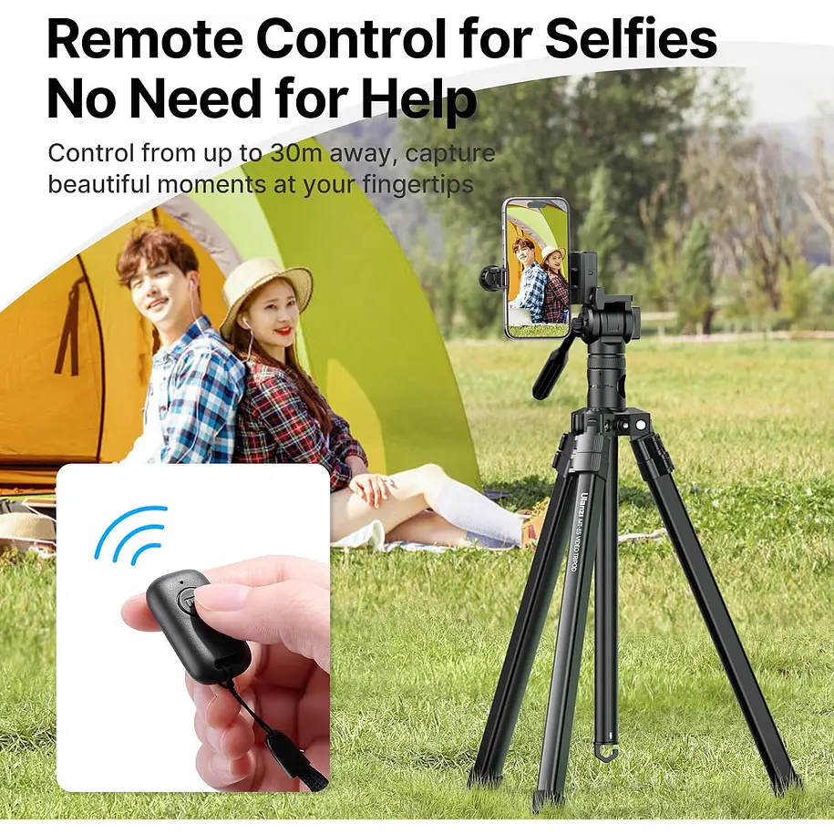 Ulanzi MT-65 Trípode Video Horizontal y Vertical, Galleta Tipo Arca y Control Remoto 8
