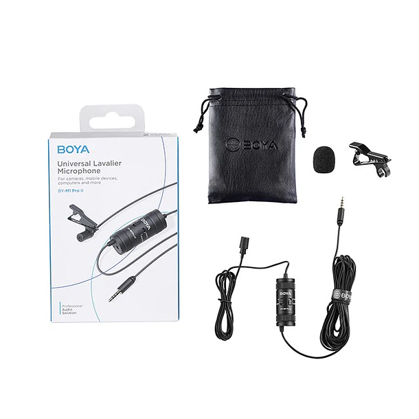 Boya BY-M1 Pro II Micrófono Lavalier con Salida de Audífonos No Usa Batería 6
