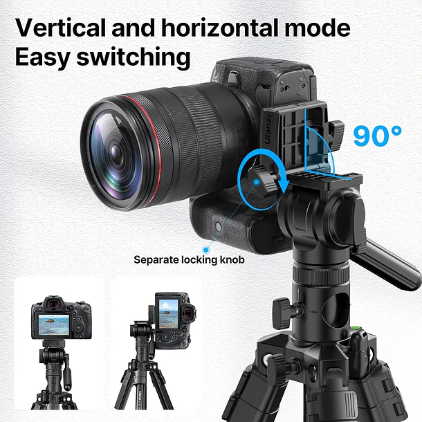 Ulanzi MT-65 Trípode Video Horizontal y Vertical, Galleta Tipo Arca y Control Remoto 9