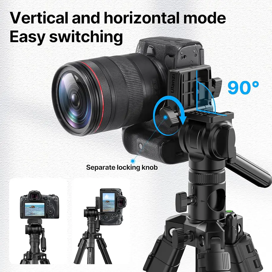 Ulanzi MT-65 Trípode Video Horizontal y Vertical, Galleta Tipo Arca y Control Remoto 9
