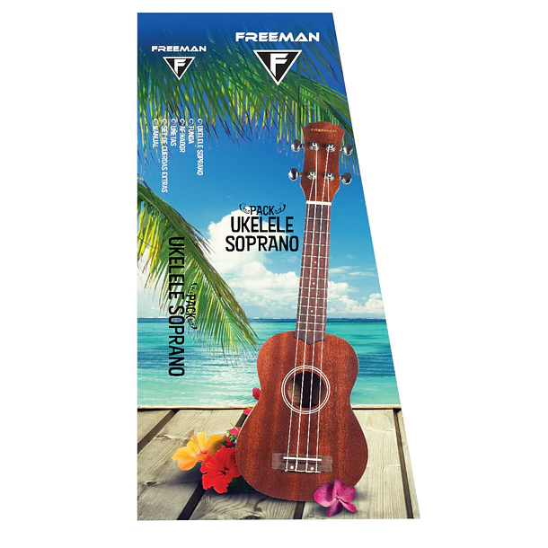 Freeman Pack Soprano Ukelele Acustico Freeman 1
