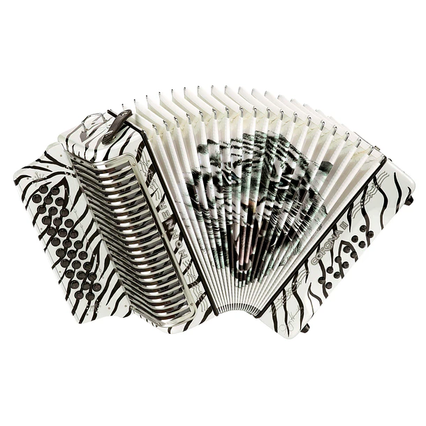 Hohner A5097 Wh Acordeon Fbbeb Corona Ii Los Tigres Hohner 1