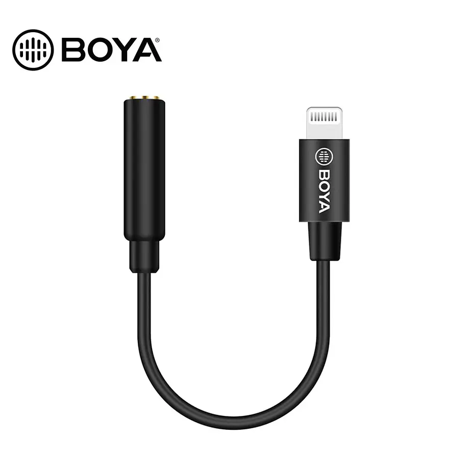 Boya BY-K8 Mini Cable Adaptador 3.5mm TRS Hembra a Lightning Macho 1