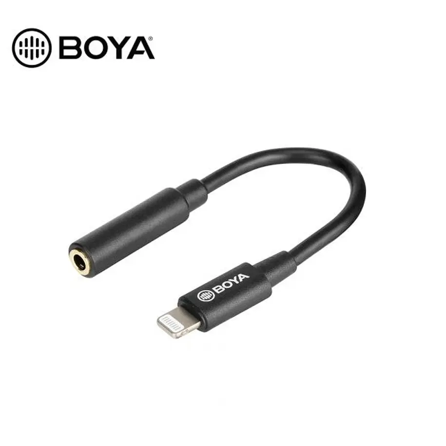 Boya BY-K8 Mini Cable Adaptador 3.5mm TRS Hembra a Lightning Macho 2