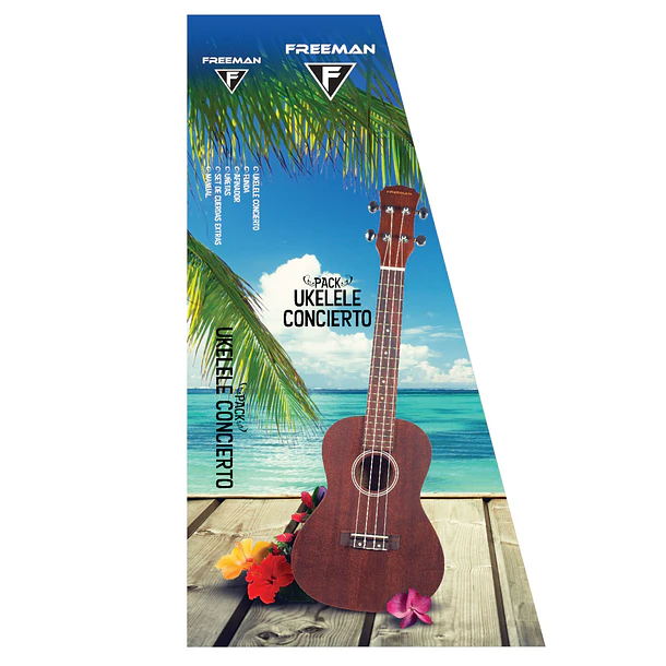 Freeman Pack Concert Ukelele Acustico Freeman 1