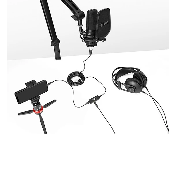 Boya BY-BCA7 PRO Cable Con Preamplificador XLR a Usb / Usb C / Lightning 4