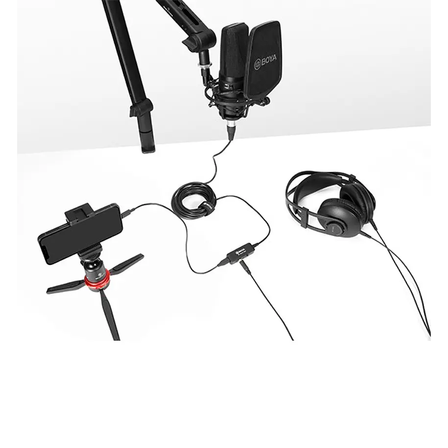 Boya BY-BCA7 PRO Cable Con Preamplificador XLR a Usb / Usb C / Lightning 4